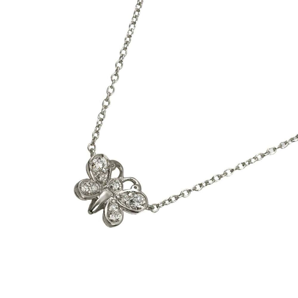Tiffany & Co. Diamond Necklace, 38cm, Platinum Butterfly Design